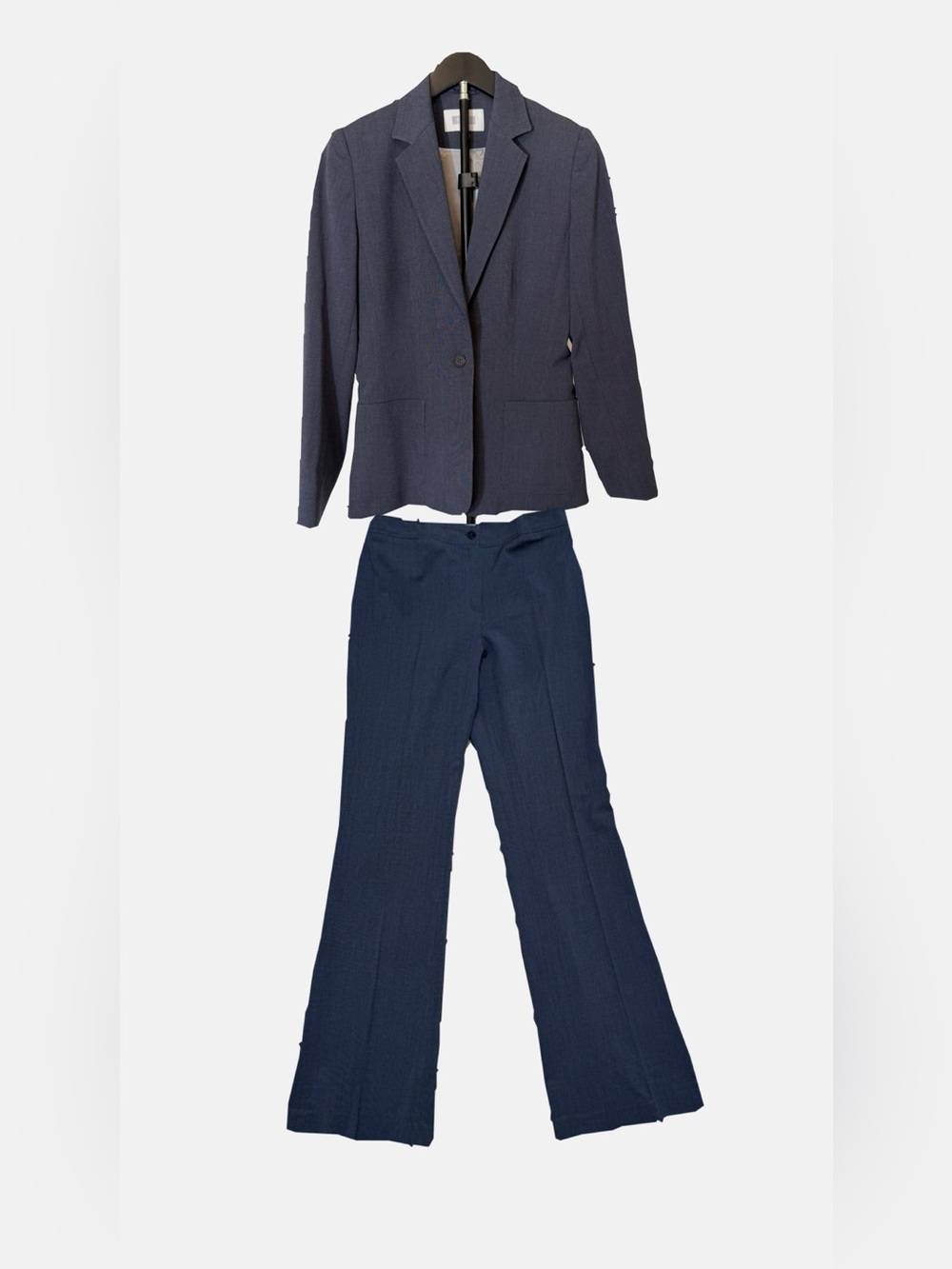 NEXT Gray Tailored Pantsuit Set – Blazer & Trousers | UK 8 Long / US Small Long